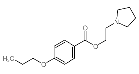 Benzoic acid,4-propoxy-, 2-(1-pyrrolidinyl)ethyl ester结构式