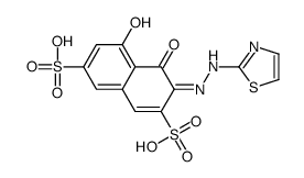 4,5-Dihydroxy-3-[(thiazol-2-yl)azo]-2,7-naphthalenedisulfonic acid结构式