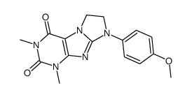 7,8-Dihydro-8-(p-methoxyphenyl)-1,3-dimethyl-1H-imidazo[2,1-f]purine-2,4(3H,6H)-dione结构式