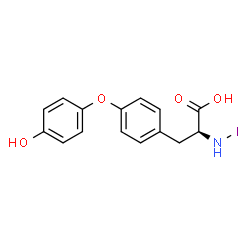 2-amino-3-[4-(4-hydroxyphenoxy)-3-iodophenyl]propanoic acid structure