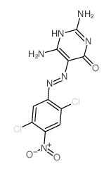 4(3H)-Pyrimidinone,2,6-diamino-5-[2-(2,5-dichloro-4-nitrophenyl)diazenyl]-结构式