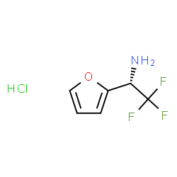 (S)-2,2,2-TRIFLUORO-1-FURAN-2-YL-ETHYLAMINE, HCL SALT结构式