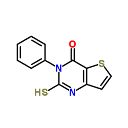 2-mercapto-3-phenylthieno[3,2-d]pyrimidin-4(3H)-one structure