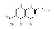 Pyrido[2,3-d]pyrimidine-6-carboxylicacid, 3,4,5,8-tetrahydro-2-(methylthio)-4,5-dioxo-结构式