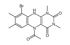 Benzo[g]pteridine-2,4(1H,3H)-dione,5-acetyl-9-bromo-5,10-dihydro-1,3,7,8-tetramethyl-结构式