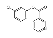 (3-chlorophenyl) pyridine-3-carboxylate结构式