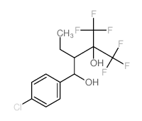 1-(p-Chlorophenyl)-2-ethyl-4,4,4-trifluoro-3-trifluoromethyl-1,3-butanediol结构式