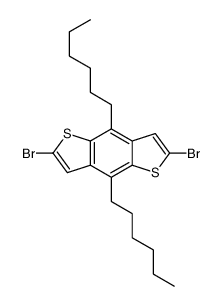 2,6-Dibromo-4,8-bis(hexyloxy)-benzo[1,2-b:4,5-b']dithiophene structure