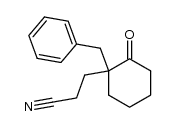 2-Benzyl-2-[2-cyan-aethyl]-cyclohexanon结构式