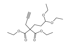 diethyl 7,7-diethoxyhept-1-yne-4,4-dicarboxylate结构式