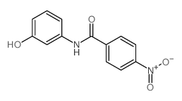 N-(3-hydroxyphenyl)-4-nitro-benzamide结构式