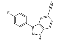 3-(4-氟苯基)-1H-吲唑-5-甲腈结构式
