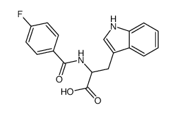 2-[(4-fluorobenzoyl)amino]-3-(1H-indol-3-yl)propanoic acid Structure