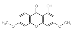 1-hydroxy-3,6-dimethoxy-xanthen-9-one结构式