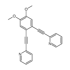 2-[2-[4,5-dimethoxy-2-(2-pyridin-2-ylethynyl)phenyl]ethynyl]pyridine Structure