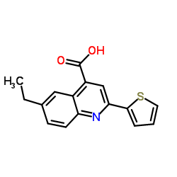 6-Ethyl-2-(2-thienyl)-4-quinolinecarboxylic acid结构式