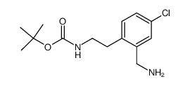 tert-butyl 2-[2-(aminomethyl)-4-chlorophenyl]ethylcarbamate结构式