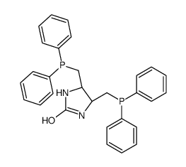 (4S,5S)-4,5-bis(diphenylphosphanylmethyl)imidazolidin-2-one结构式