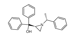 N-[(R)-α-methylbenzyl]aziridine-2(S)-diphenylmethanol Structure