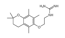 2-[2-[(2,2,5,7,8-pentamethyl-3,4-dihydrochromen-6-yl)oxy]ethyl]guanidine结构式