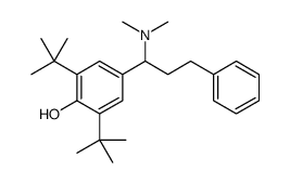 2,6-ditert-butyl-4-[1-(dimethylamino)-3-phenylpropyl]phenol结构式