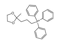 (3-(2-methyl-1,3-dioxolan-2-yl)propyl)triphenylphophonium iodide Structure