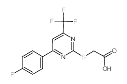 {[4-(4-Fluorophenyl)-6-(trifluoromethyl)pyrimidin-2-yl]thio}acetic acid结构式