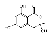 3,4-Dihydro-3,6,8-trihydroxy-3-methyl-1H-2-benzopyran-1-one结构式