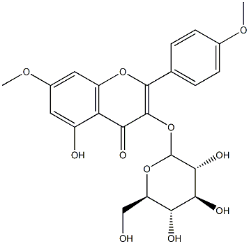 5-羟基-7,4'-二甲氧基黄酮-3-O-BETA-D-吡喃葡萄糖苷图片