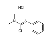 N,N-dimethyl-N'-phenyl-carbamimidoyl chloride , hydrochloride Structure