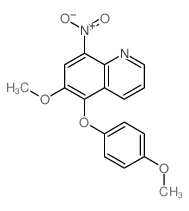 6-methoxy-5-(4-methoxyphenoxy)-8-nitro-quinoline结构式