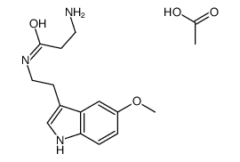 acetic acid,3-amino-N-[2-(5-methoxy-1H-indol-3-yl)ethyl]propanamide结构式