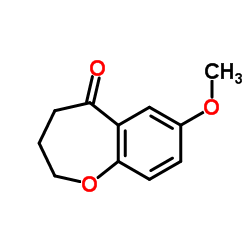 7-METHOXY-2,3,4,5-TETRAHYDRO-1-BENZOXEPIN-5-ONE结构式