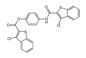 [4-[(3-chloro-1-benzothiophene-2-carbonyl)amino]phenyl] 3-chloro-1-benzothiophene-2-carboxylate结构式