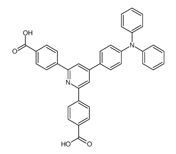 4-[6-(4-carboxyphenyl)-4-[4-(N-phenylanilino)phenyl]pyridin-2-yl]benzoic acid结构式