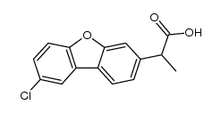 8-chloro-α-methyl-dibenzofuran-3-acetic acid Structure