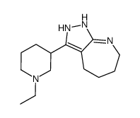 Pyrazolo[3,4-b]azepine, 3-(1-ethyl-3-piperidinyl)-1,4,5,6,7,8-hexahydro- (9CI)结构式