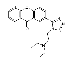 6-[1-(2-Diethylamino-ethyl)-1H-tetrazol-5-yl]-9-oxa-1-aza-anthracen-10-one结构式