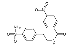 4-nitro-N-[2-(4-sulfamoylphenyl)ethyl]benzamide结构式