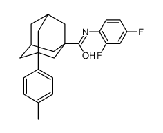 N-(2,4-difluorophenyl)-3-(4-methylphenyl)adamantane-1-carboxamide结构式