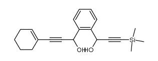 1-[2-(3-cyclohex-1-enyl-1-hydroxyprop-2-ynyl)phenyl]-3-trimethylsilylprop-2-yn-1-ol Structure