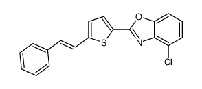 4-chloro-2-[5-(2-phenylethenyl)thiophen-2-yl]-1,3-benzoxazole结构式