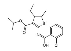 propan-2-yl 2-[(2-chlorobenzoyl)amino]-4-ethyl-5-methylthiophene-3-carboxylate结构式