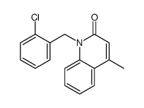 1-[(2-chlorophenyl)methyl]-4-methylquinolin-2-one结构式