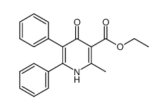 2-methyl-4-oxo-5,6-diphenyl-1,4-dihydro-pyridine-3-carboxylic acid ethyl ester结构式