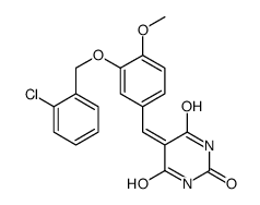 5-[[3-[(2-chlorophenyl)methoxy]-4-methoxyphenyl]methylidene]-1,3-diazinane-2,4,6-trione Structure