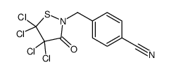 4-[(4,4,5,5-tetrachloro-3-oxo-1,2-thiazolidin-2-yl)methyl]benzonitrile结构式