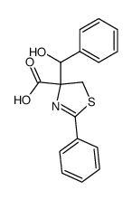 4-(hydroxy-phenyl-methyl)-2-phenyl-4,5-dihydro-thiazole-4-carboxylic acid结构式