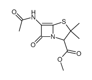 6-acetylamino-3,3-dimethyl-7-oxo-4-thia-1-aza-bicyclo[3.2.0]hept-5-ene-2-carboxylic acid methyl ester Structure