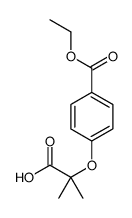 2-(4-ethoxycarbonylphenoxy)-2-methylpropanoic acid Structure